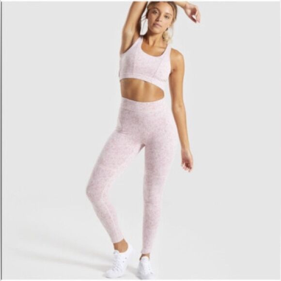 Gymshark Fleur Texture Leggings Set Sz L/XL - Picture 1 of 15
